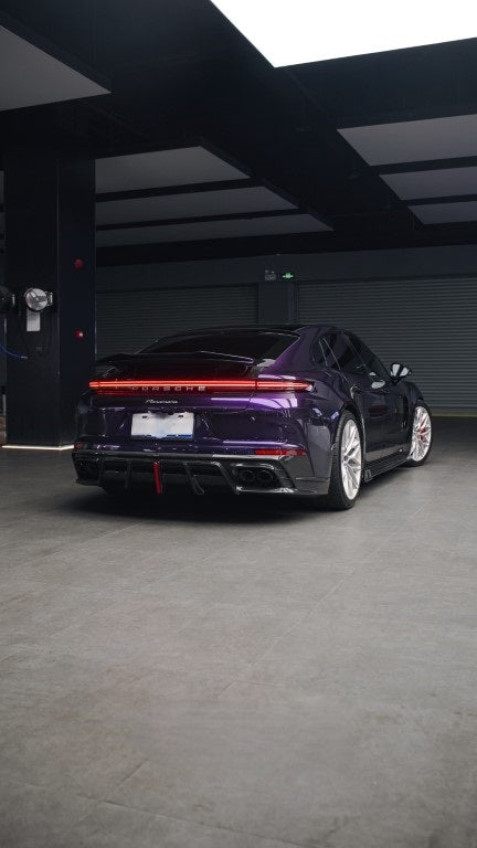 Porsche Panamera 976 Base 4 4S E-Hybird GTS Turbo (suitable for GTS and Turbo if active spoiler is deactivated) 2024-ON with Aftermarket Parts - AE Desgin ART Rear Wing & Spoiler Carbon Fiber from ArmorExtend