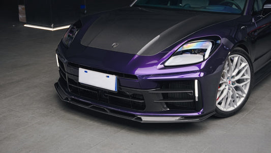 Porsche Panamera 976 Base 4 4S E-Hybird GTS Turbo 2024-ON with Aftermarket Parts - AE Desgin ART Hood Carbon Fiber from ArmorExtend