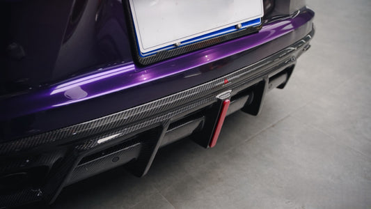 Porsche Panamera 976 Base 4 4S E-Hybird GTS Turbo 2024-ON with Aftermarket Parts - AE Desgin ART Rear Diffuser Carbon Fiber from ArmorExtend