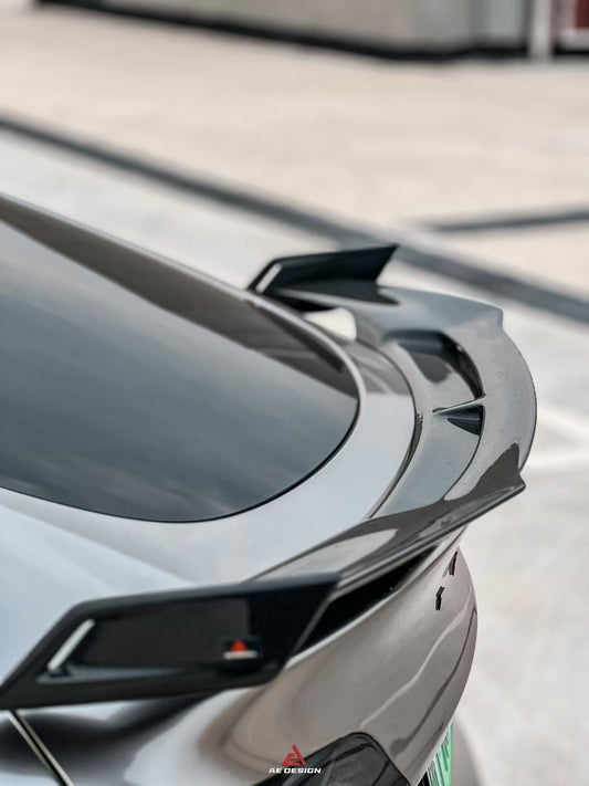 Tesla Model Y Performance AWD Long Range RWD Standard 2020 2021 2022 2023 2024 with Aftermarket Parts - AE Rear Wing Carbon Fiber from ArmorExtend