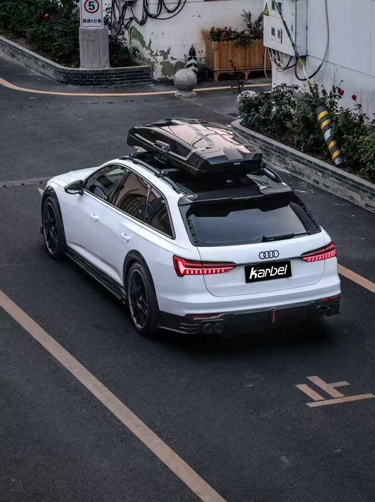 Audi A6 Allroad C8 2020-ON with Aftermarket Parts - V2 Style Rear Roof Spoiler Pre-preg Carbon Fiber from Karbel Carbon