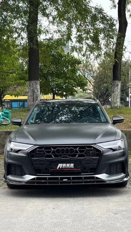 Audi A6 Allroad C8 2020-ON with Aftermarket Parts - V2 Style Front Lip Pre-preg Carbon Fiber from Karbel Carbon