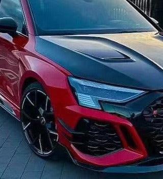 Audi RS3 8Y 2022-ON with Aftermarket Parts - Front Canards Carbon Fiber from Ventus Veloce