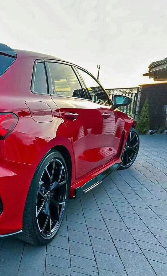 Audi RS3 8Y 2022-ON with Aftermarket Parts - V2 Style Side Skirts Carbon Fiber from Ventus Veloce