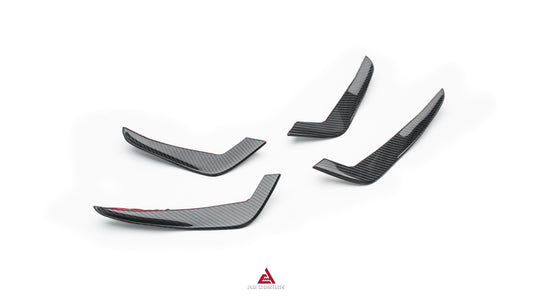 Audi RS4 B9.5 2020-ON with Aftermarket Parts - ART V2 Front Canards Dry Pre-preg Carbon Fiber from ArmorExtend