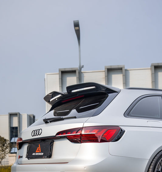 Audi RS4 B9 B9.5 2018-ON with Aftermarket Parts - ART V2 Rear Roof Spoiler Dry Pre-preg Carbon Fiber from ArmorExtend
