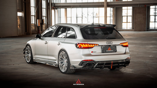 Audi RS4 B9 B9.5 2018-ON with Aftermarket Parts - ART V2 Rear Diffuser Dry Pre-preg Carbon Fiber from ArmorExtend