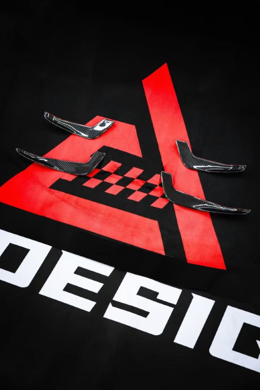 Audi RS5 B9.5 2020 2021 2022 2023 2024 2025 with Aftermarket Parts - AE V2 Style Front Canards Dry Pre-preg Carbon Fiber from ArmorExtend