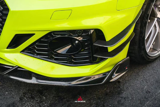 Audi RS5 B9.5 2020 2021 2022 2023 2024 2025 with Aftermarket Parts - AE V2 Style Front Lip Dry Pre-preg Carbon Fiber from ArmorExtend