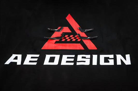 Audi RS5 B9.5 2020 2021 2022 2023 2024 2025 with Aftermarket Parts - AE V2 Style Front Canards Dry Pre-preg Carbon Fiber from ArmorExtend