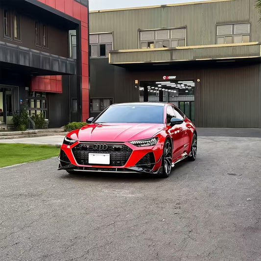Audi RS6 C8 2020-ON & RS7 C8 2020-ON with Aftermarket Parts - Front Canards Pre-preg Carbon Fiber from Karbel Carbon