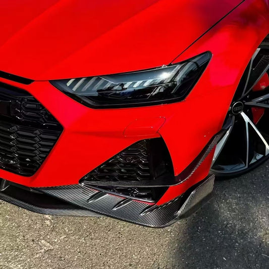 Audi RS6 C8 2020-ON & RS7 C8 2020-ON with Aftermarket Parts - Front Canards Pre-preg Carbon Fiber from Karbel Carbon