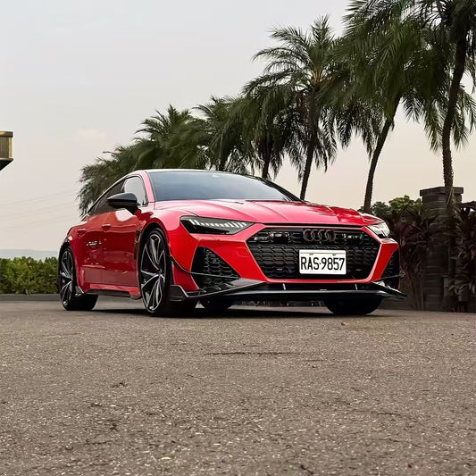Audi RS6 C8 2020-ON & RS7 C8 2020-ON with Aftermarket Parts - Front Lip Pre-preg Carbon Fiber from Karbel Carbon