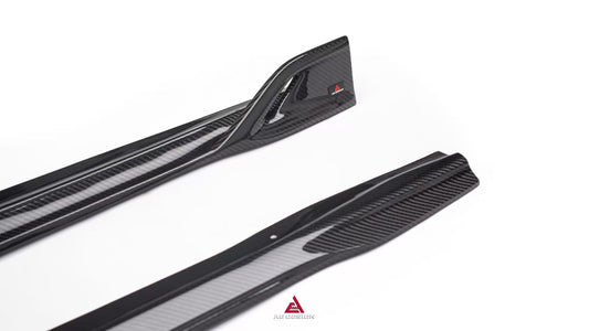 Audi RS5 B9.5 2020 2021 2022 2023 2024 2025 with Aftermarket Parts - ART V2 Style Side Skirts Dry Pre-preg Carbon Fiber from ArmorExtend