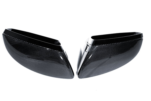 Audi RS7 RS6 S7 S6 A7 A6 C8 2020-ON (Left Hand Drive Only) with Aftermarket Parts - With Blind Assist & Without Blind Assist Mirror Caps Dry Pre-preg Carbon Fiber from Ventus Veloce