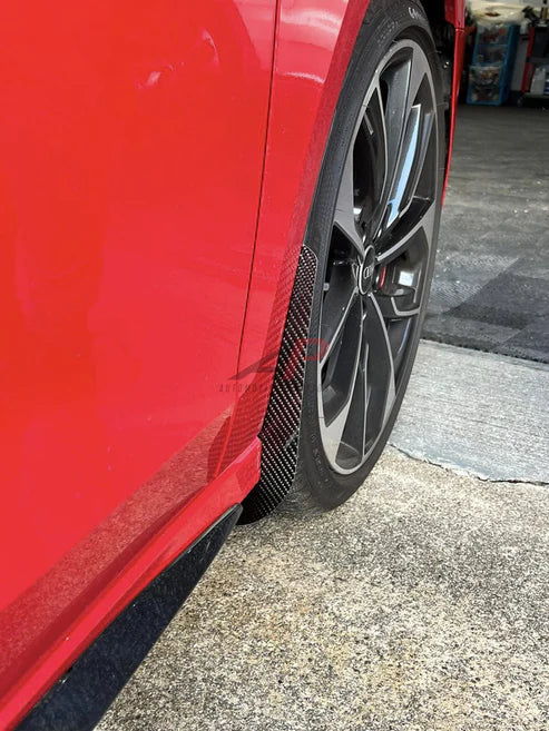 Audi S3 A3 8Y 8Y.5 2021-ON with Aftermarket Parts - Front & Rear Arch Guards Dry Pre-preg Carbon Fiber / ABS from Automotive Passion