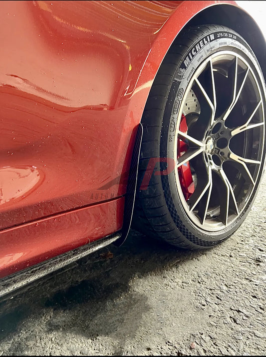 BMW M5 M5C F90 (Fits Both Pre-LCI & LCI) 2018 2019 2020 2021 2022 2023 2024 with Aftermarket Parts - Front Arch Guards Dry Pre-preg Carbon Fiber / ABS from Automotive Passion