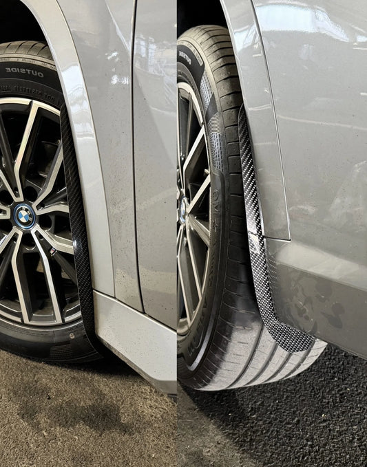 BMW X1 M35i xDrive30e xDrive25e xDrive23d xDrive20d xDrive23i sDrive18d sDrive20i sDrive18i sDrive16i U11 U12 2023-ON with Aftermarket Parts - Front & Rear Arch Guards Dry Pre-preg Carbon Fiber / ABS from Automotive Passion