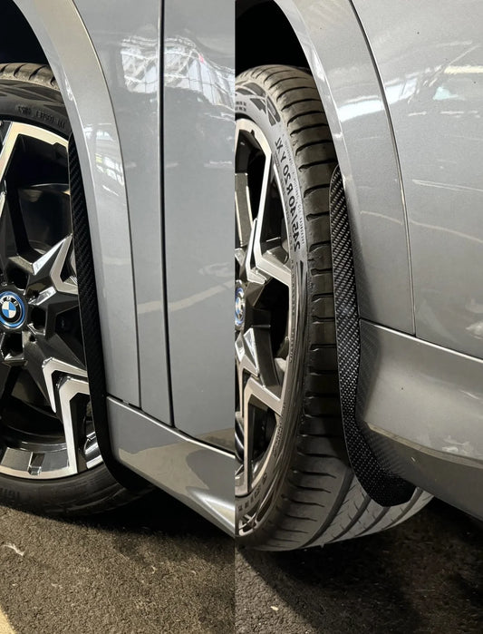 BMW X2 IX2 M35i sDrive28i xDrive28i U10 2024-ON with Aftermarket Parts - Front & Rear Arch Guards Dry Pre-preg Carbon Fiber / ABS from Automotive Passion