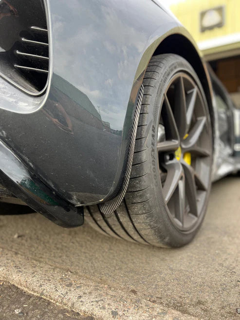 Lotus Emira 3.6 V6 2.0 Four-cylinder 2022-ON with Aftermarket Parts - Front & Rear Arch Guards Dry Pre-preg Carbon Fiber / ABS from Automotive Passion