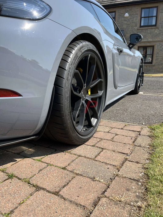 Porsche 981 Cayman & Boxster Base/S/GTS/GT4 2012 2013 2014 2015 2016 with Aftermarket Parts - Front & Rear Arch Guards Dry Pre-preg Carbon Fiber / ABS from Automotive Passion