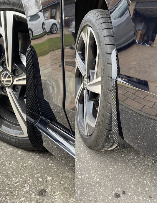 Volkswagen Golf GTI / R MK8 MK8.5 2022-ON with Aftermarket Parts - Front & Rear Arch Guards Dry Pre-preg Carbon Fiber / ABS from Automotive Passion