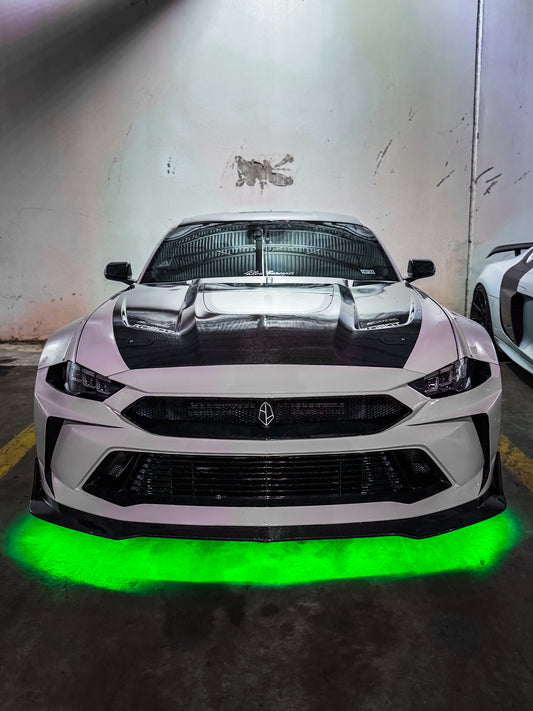 Robot Craftsman DUSK Front Bumper for Ford Mustang Ecoboost V6 GT Mach1 Bullitt S550.2 2018-2023 Carbon Fiber/FRP