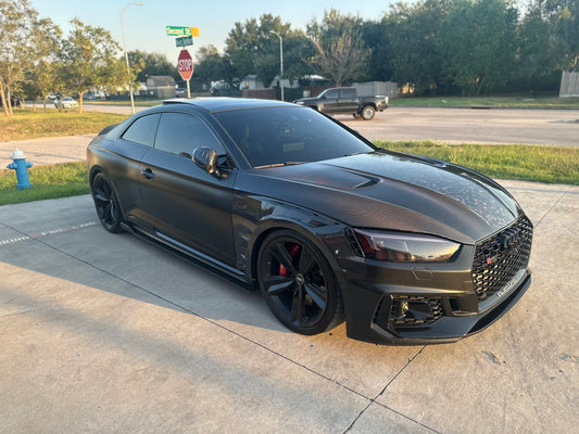 Audi RS5 S5 A5 B9 B9.5 2017 2018 2019 2020 2021 2022 2023 2024 with Aftermarket Parts - AE Style Hood Bonnet Carbon Fiber from ArmorExtend