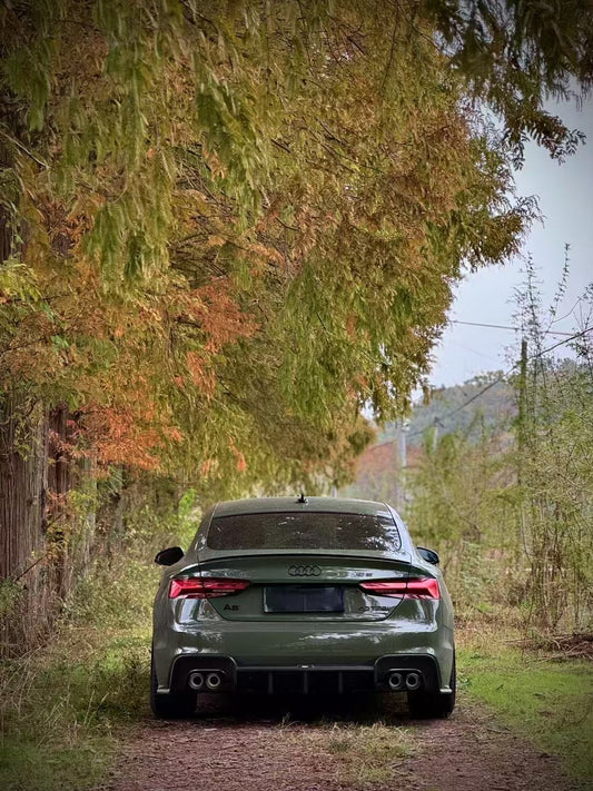Audi S5 A5 (with s-line bumper, does not base model) B9.5 2020 2021 2022 2023 2024 with Aftermarket Parts - V1 Rear Diffuser Pre-preg Carbon Fiber from BCTXE Tuning