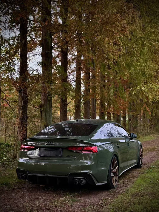Audi S5 A5 (with s-line bumper, does not base model) B9.5 2020 2021 2022 2023 2024 with Aftermarket Parts - V1 Rear Diffuser Pre-preg Carbon Fiber from BCTXE Tuning