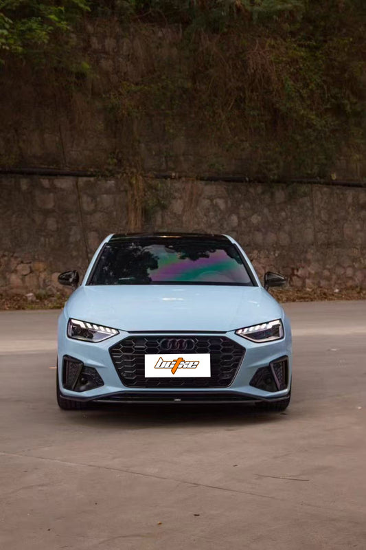 Audi S4 / A4 (with S-line bumper) B9.5 2020 2021 2022 2023 2024 with Aftermarket Parts - V2 Front Lip Pre-preg Carbon Fiber from BCTXE Tuning