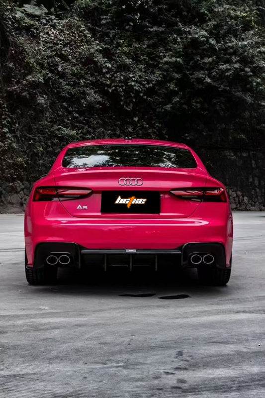 Audi S5 A5 (with s-line bumper, does not base model) B9.5 2020 2021 2022 2023 2024 with Aftermarket Parts - V1 Rear Diffuser Pre-preg Carbon Fiber from BCTXE Tuning