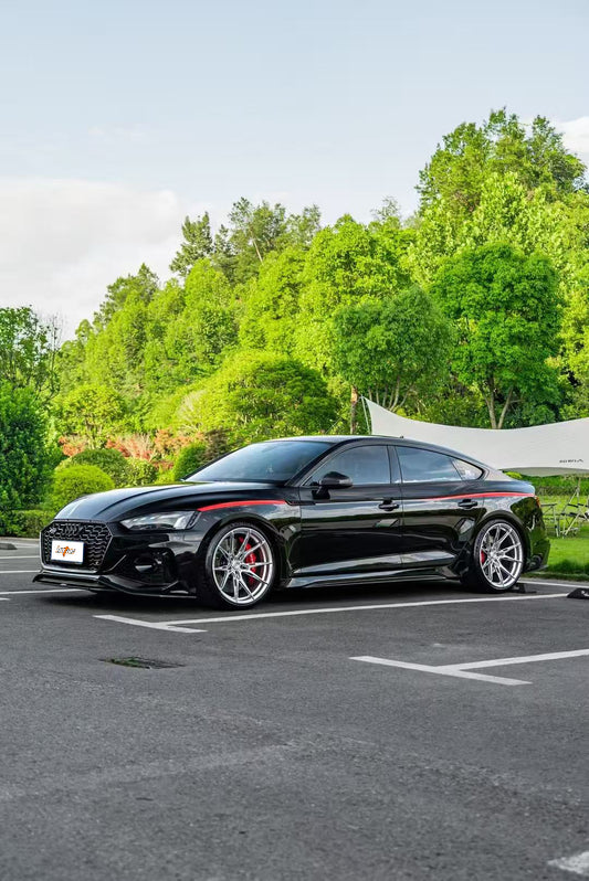 Audi RS5 B9.5 2020-ON with Aftermarket Parts - Front Lip Pre-preg Carbon Fiber from BCTXE Tuning