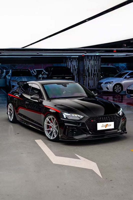 Audi RS5 B9.5 2020-ON with Aftermarket Parts - Front Lip Pre-preg Carbon Fiber from BCTXE Tuning