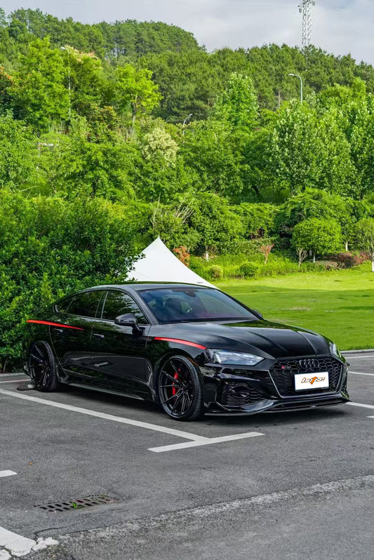 Audi RS5 B9.5 2020-ON with Aftermarket Parts - Front Lip Pre-preg Carbon Fiber from BCTXE Tuning
