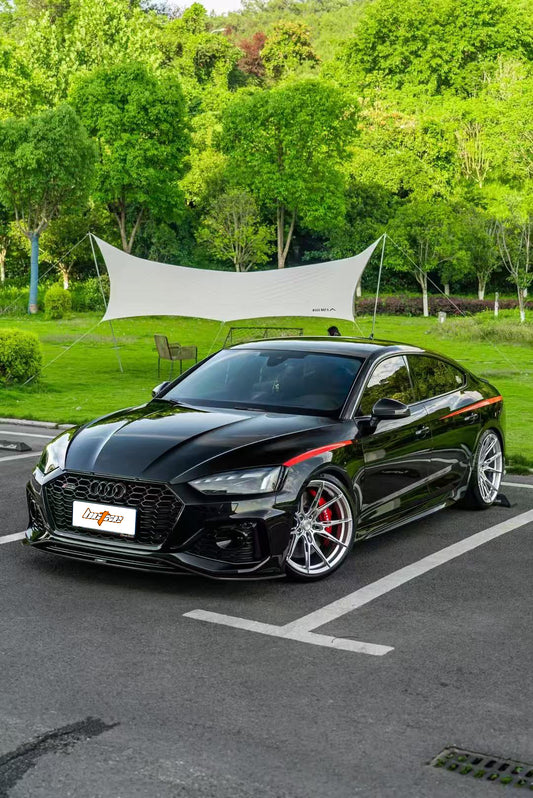 Audi RS5 B9.5 2020-ON with Aftermarket Parts - Front Lip Pre-preg Carbon Fiber from BCTXE Tuning