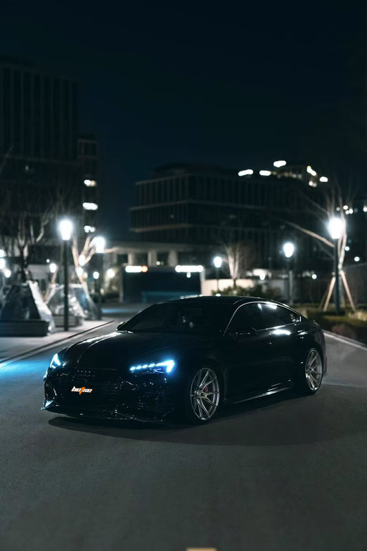 Audi RS5 B9.5 2020-ON with Aftermarket Parts - Front Lip Pre-preg Carbon Fiber from BCTXE Tuning