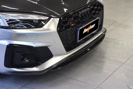 Audi S5 A5 (with s-line bumper, does not base model) B9.5 2020 2021 2022 2023 2024 with Aftermarket Parts - Front Lip Pre-preg Carbon Fiber from BCTXE Tuning