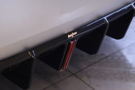 Audi S5 A5 S-line (with s-line bumper, does not base model) B9.5 2020 2021 2022 2023 2024 with Aftermarket Parts - V2 Rear Diffuser Pre-preg Carbon Fiber from BCTXE Tuning