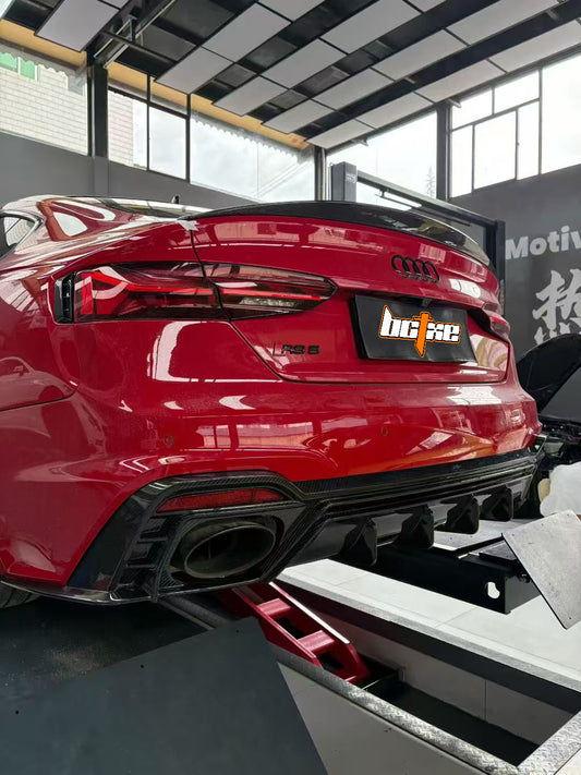 Audi RS5 B9.5 2020-ON with Aftermarket Parts - Rear Diffuser Pre-preg Carbon Fiber from BCTXE Tuning