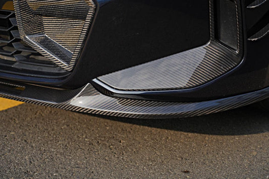 BMW 3 Series 330i (with M-package bumper, does not fit base model) M340i G20 G21 LCI 2023 2024 with Aftermarket Parts - V2 Style Front Lip Pre-preg Carbon Fiber from BCTXE Tuning
