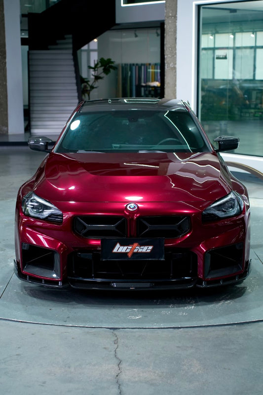 BMW M2 / M2C G87 2023 2024 with Aftermarket Parts - Front Grill Pre-preg Carbon Fiber from BCTXE Tuning