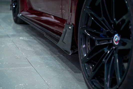 BMW M2 / M2C G87 2023 2024 with Aftermarket Parts - Side Skirts Pre-preg Carbon Fiber from BCTXE Tuning