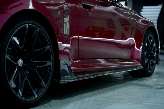 BMW M2 / M2C G87 2023 2024 with Aftermarket Parts - Side Skirts Pre-preg Carbon Fiber from BCTXE Tuning