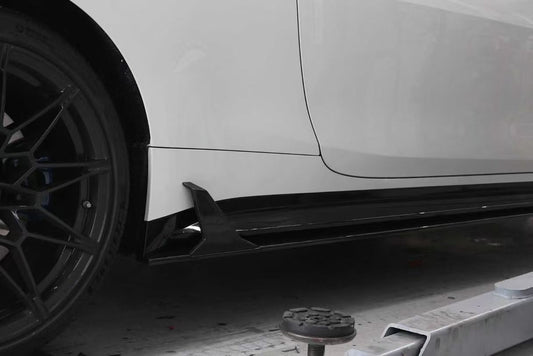 BMW M4 G82 G83 2021-ON with Aftermarket Parts - V2 Side Skirts Pre-preg Carbon Fiber from BCTXE Tuning