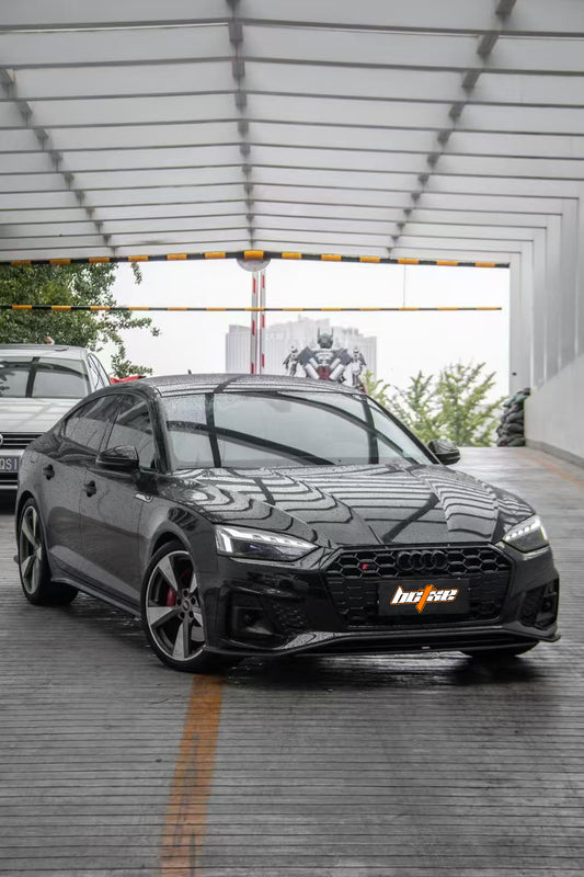 Audi S5 A5 (with s-line bumper, does not base model) B9.5 2020 2021 2022 2023 2024 with Aftermarket Parts - Front Lip Pre-preg Carbon Fiber from BCTXE Tuning
