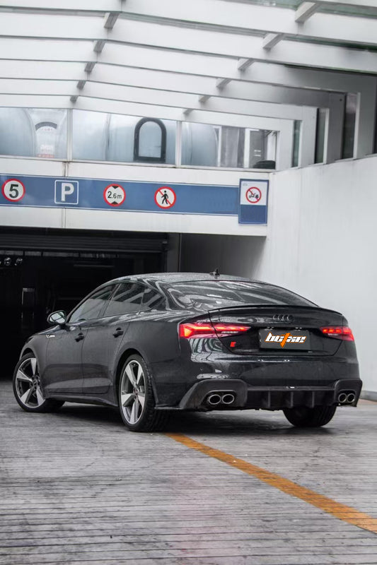 Audi S5 A5 (with s-line bumper, does not base model) B9.5 2020 2021 2022 2023 2024 with Aftermarket Parts - V1 Rear Diffuser Pre-preg Carbon Fiber from BCTXE Tuning