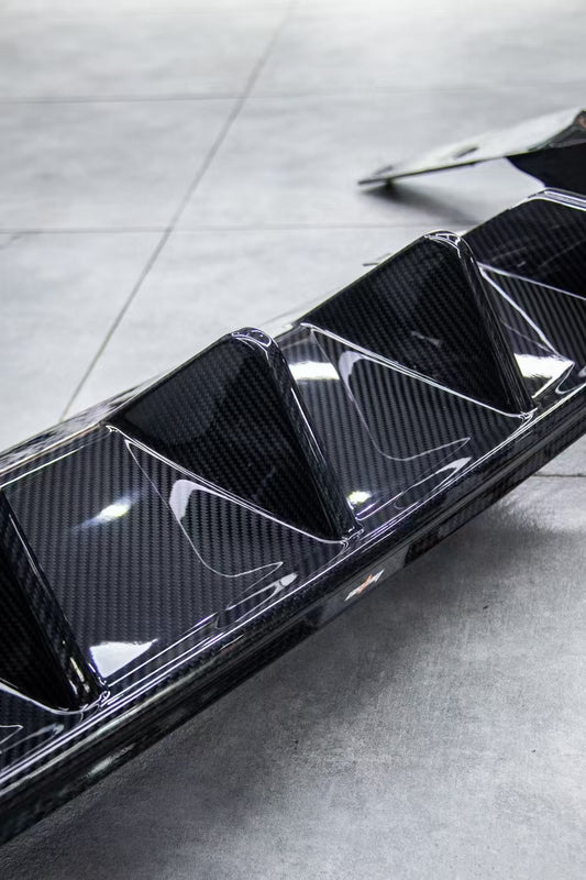 Audi S5 A5 (with s-line bumper, does not base model) B9.5 2020 2021 2022 2023 2024 with Aftermarket Parts - V1 Rear Diffuser Pre-preg Carbon Fiber from BCTXE Tuning