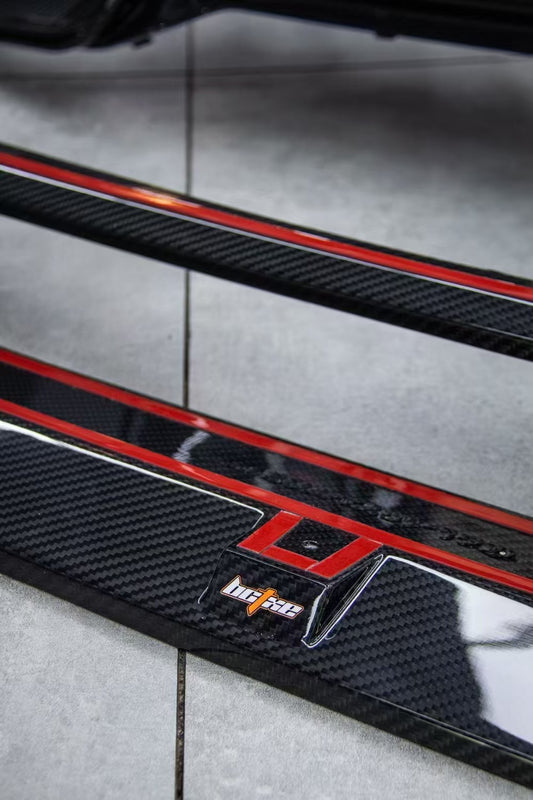 Audi S5 A5 (with s-line bumper, does not base model) B9.5 2020 2021 2022 2023 2024 with Aftermarket Parts - Front Lip Pre-preg Carbon Fiber from BCTXE Tuning