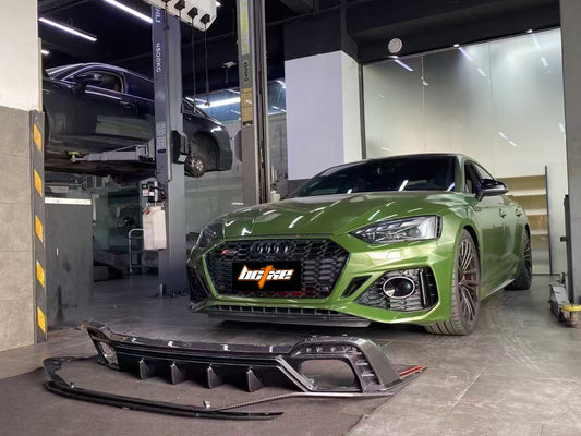 Audi RS5 B9.5 2020-ON with Aftermarket Parts - Front Lip Pre-preg Carbon Fiber from BCTXE Tuning